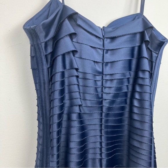 Cocktail Dress Navy Blue Bandage Style Spaghetti Straps JS Collections Size 8 - Picture 4 of 10